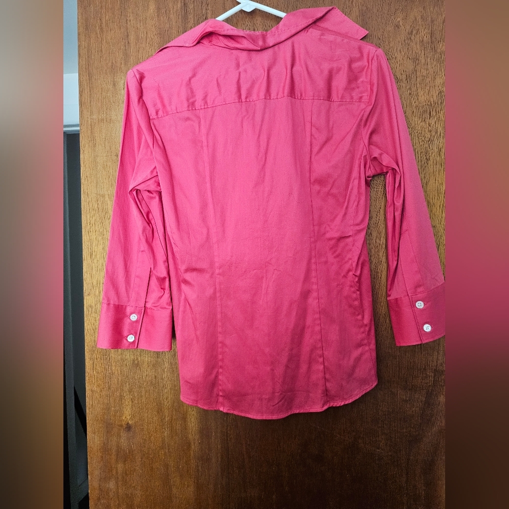 Women's Pink Button-Up Shirt - Picture 2 of 2